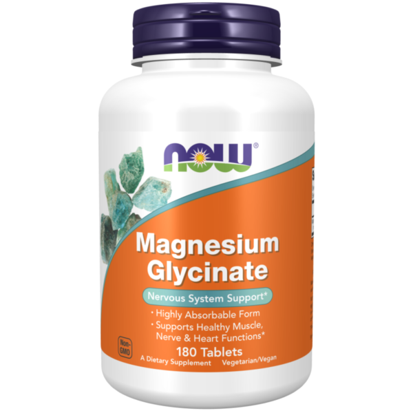 Now Magnesium Glycinate 200mg Tabs 180's - from 2,000mg Magnesium Bisglycinate